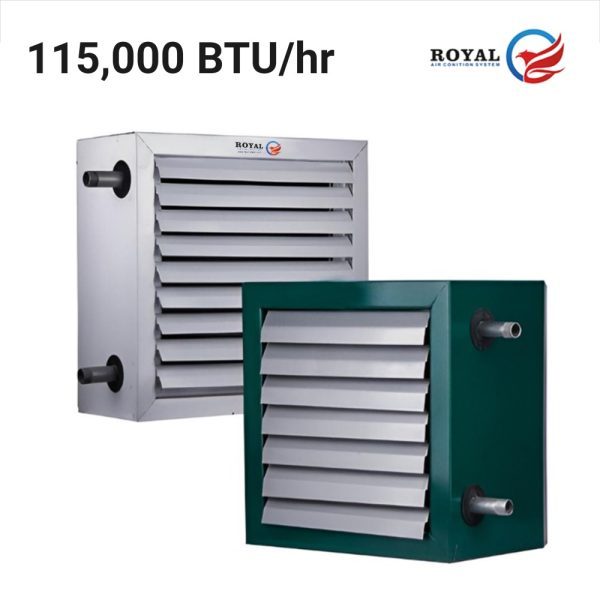 یونیت هیتر آبگرم 115000BTU/hr با کوئل مانیسمان